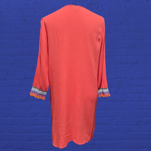 Fig & Vine Coral Dress/Coverup! Small - Picture 5 of 6